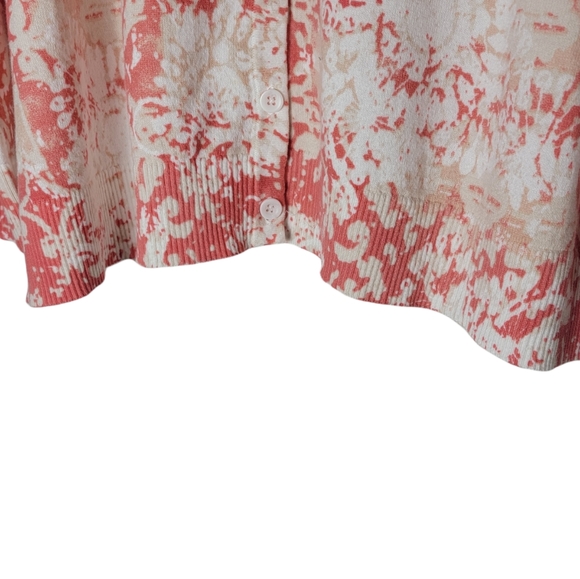 North Crest paisley floral button down scoop neck cardigan size 3X (24W/… - Picture 4 of 7